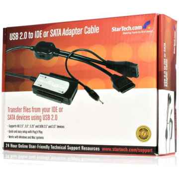 StarTech - Câble adaptateur USB2SATAIDE USB 2.0 à IDE ou SATA